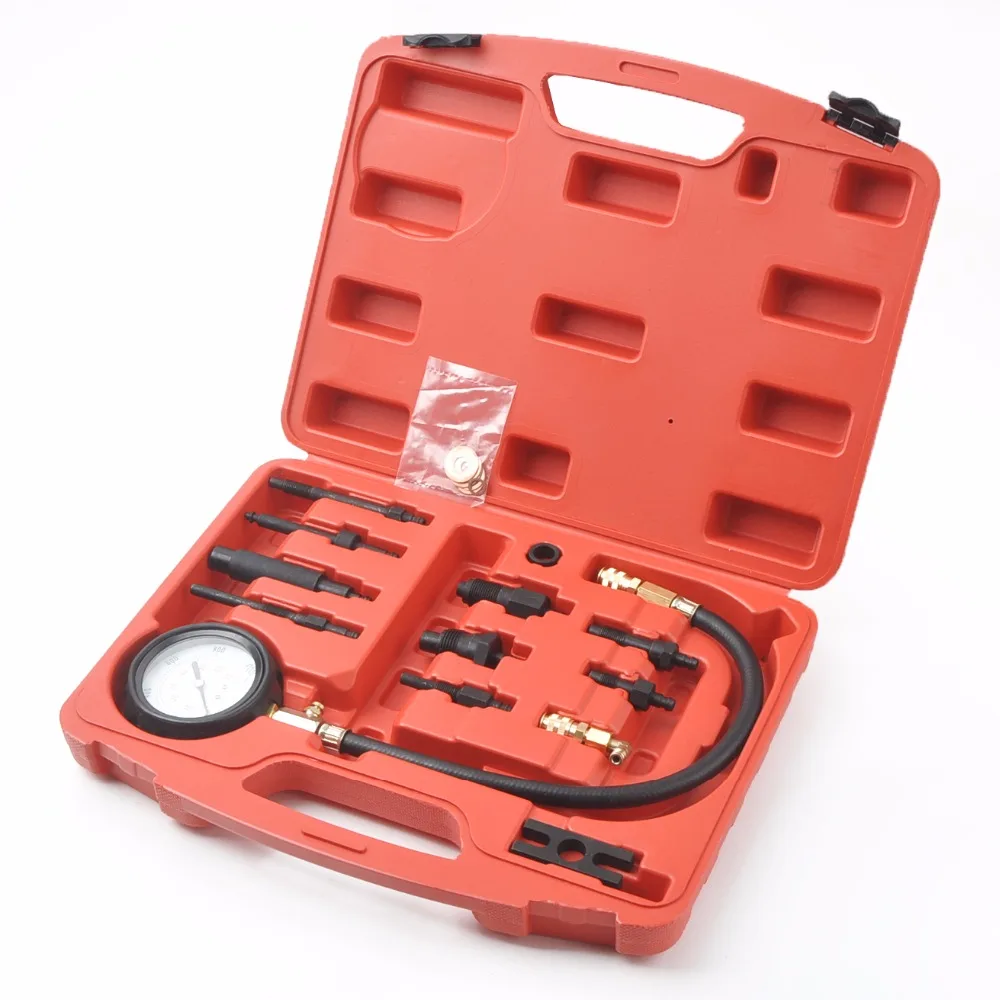 

Diesel Engine Compression Pressure Testing Kit 16 Pc 70 Bar Cars Vans WT04A1010
