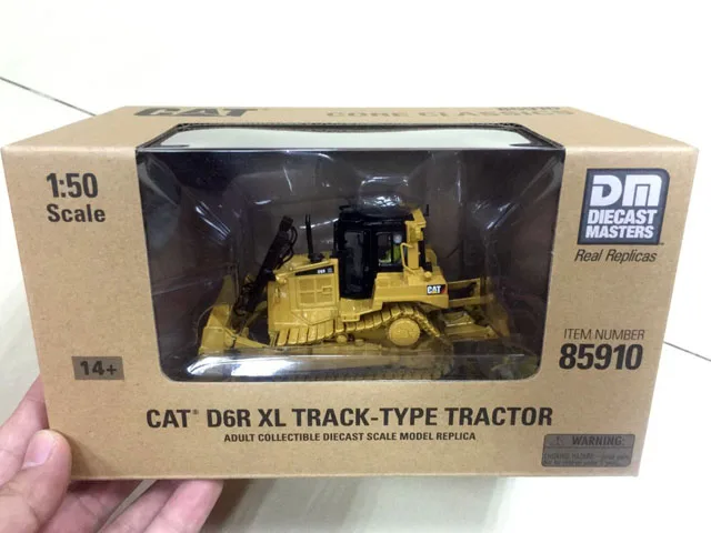 Гусеничный трактор гусеничного типа Cat D6R XL 1:50 металлическая модель от бренд Diecast Masters DM85910