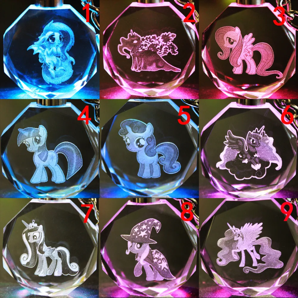 COSANER ponyssss аниме индивидуальные светодиодные брелки для ключей брелок с