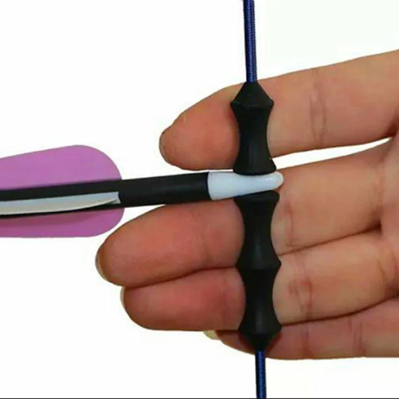 Силиконовая резиновая защита для пальцев стрельбы из лука Bowstring длиной 66 мм в