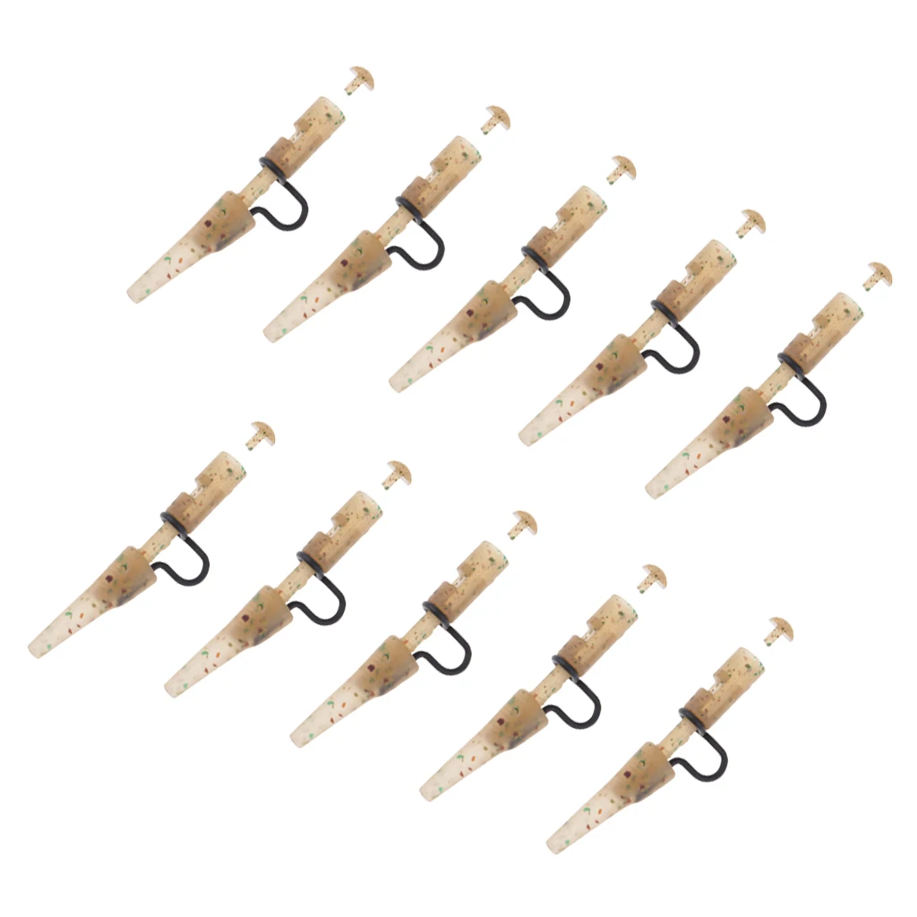 10pcs Carp Fishing Heavy Duty Lead Clips & Tail Rubber Fishing Accessories Rubber Connector For Carp Fishing Rigs