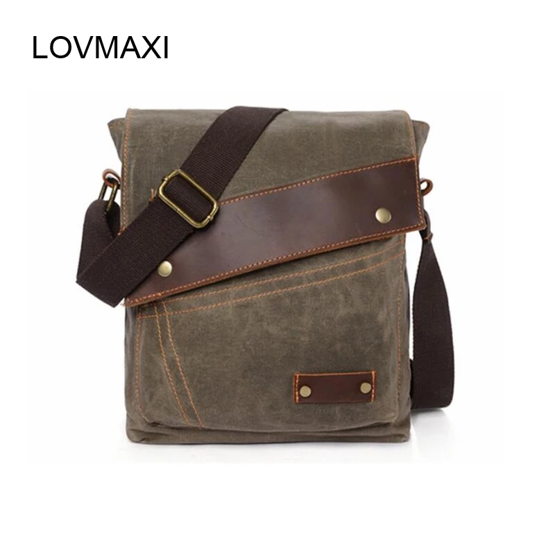 

LOVMAXI New style Men shoulder bags anti-water Canvas crossbody bag Causal male messenger bags Canvas business bags