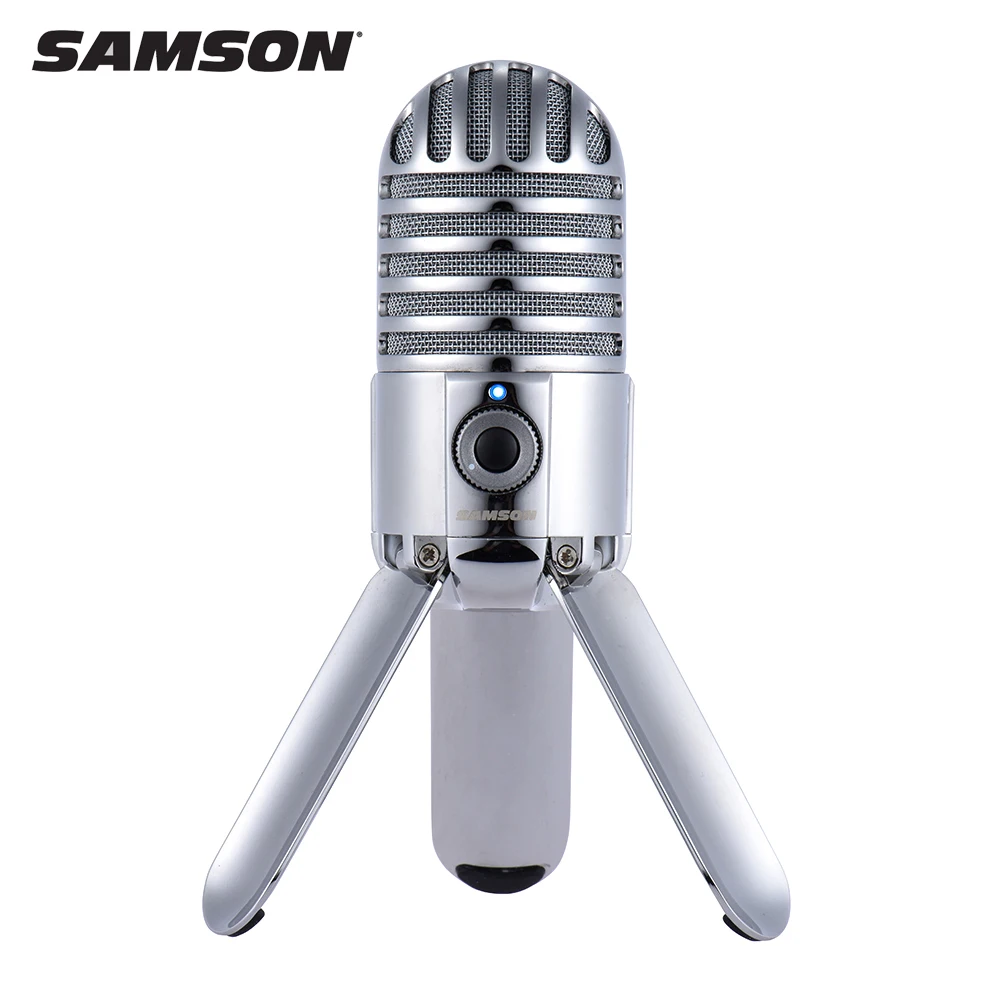 

Samson Meteor Mic Studio Desktop Recording Condenser Microphone Fold-back Legs Design with USB Cable Carrying Bag