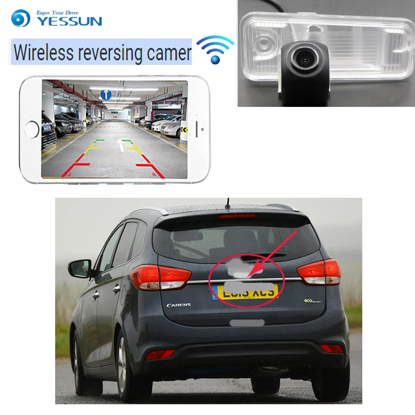 wireless rear view camera For Hyundai Santa Fe Classic (SM) GLS 2000-2018  CAR HD   Night Vision Backup camera license plate