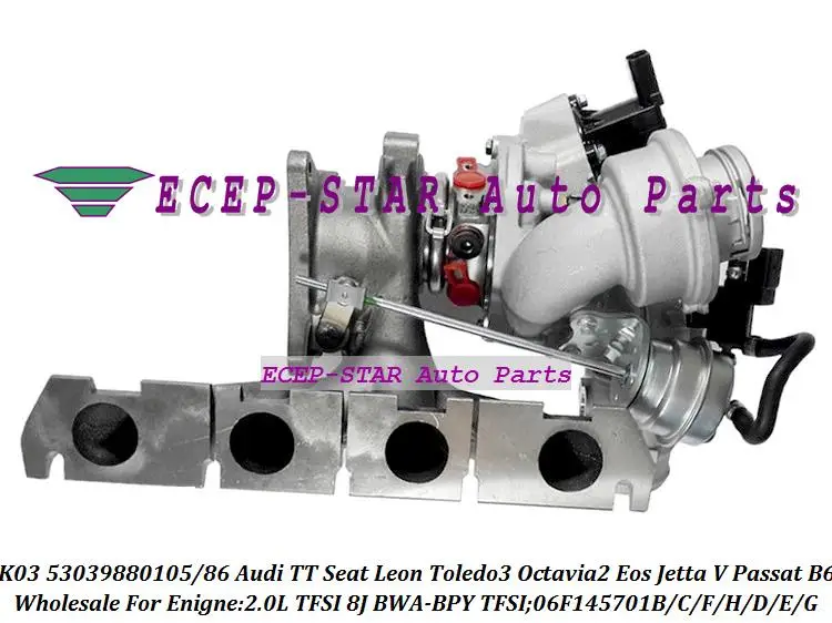 K03 53039700105 53039880105 53039700086 06F145701B Turbo For Audi TT Seat Leon Toledo III Octavia II Eos Jetta V Passat B6 BWA BPY 2.0L TFSI (2)