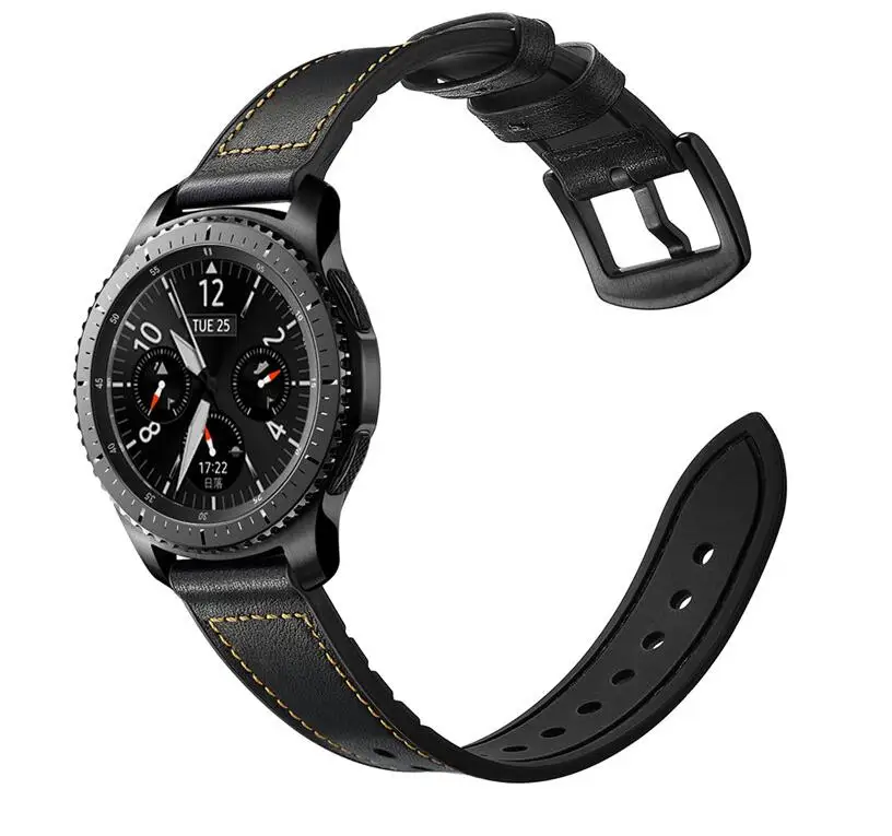 Кожаный спортивный ремешок для samsung gear S3 Frontier/классические часы 46 мм 42 мм сменный ремешок для часов 20 22 мм браслет на запястье ремень
