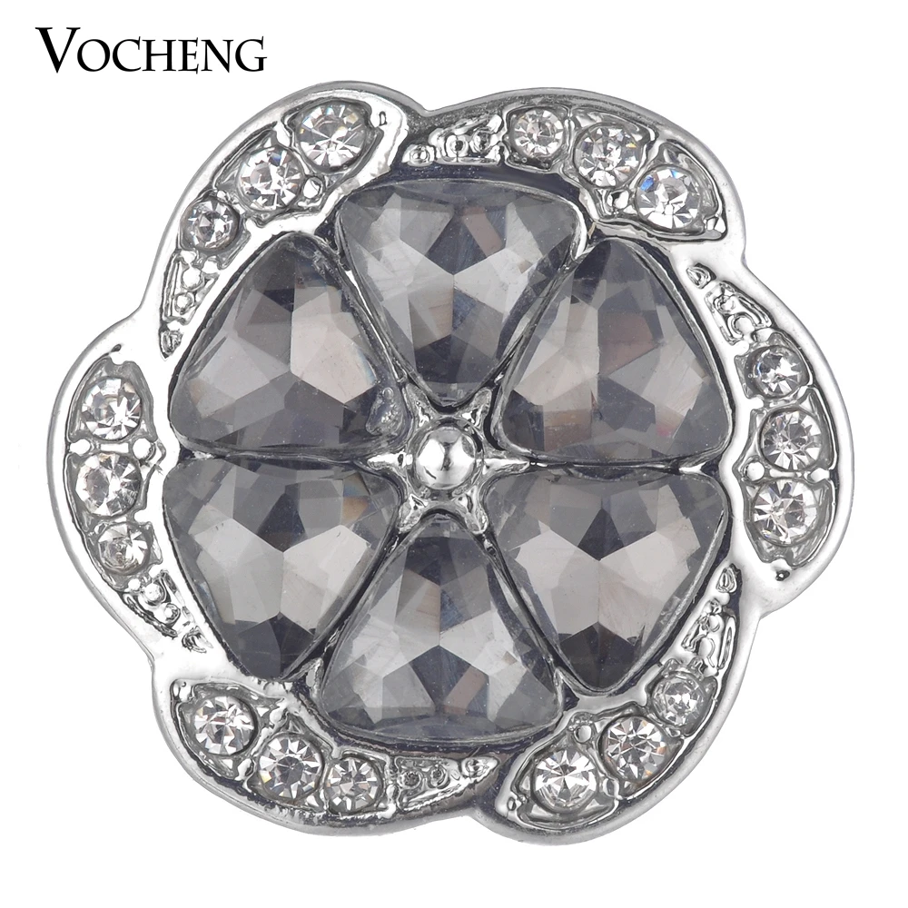 

Vocheng Ginger Snap Interchangeable Jewelry Flower Button 18mm Triangle Rhinestone 3 Colors Vn-1769