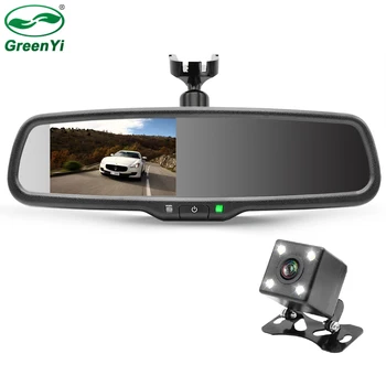 

GreenYi 4.3" LCD Car Rearview back up Mirror Monitor Screen and Auto Rear View Waterproof Backup Camera for Most Car Model