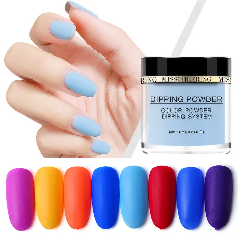 

10ml Matte Nail Penetration Powder Solid Color Nail Powder Color Impregnated Glitter Decorative Nail Moisturizing Powder TSLM1