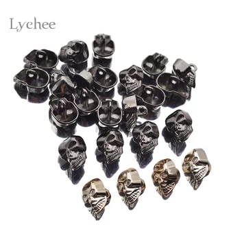 

Lychee Life 20 Pieces/Set Novelty Skull Shank Button Decorative Metal Jeans Buttons Craft For Sewing