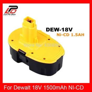

Ni-CD 1.5Ah Replacement Power Tool Battery For Dewalt 18V 1500mah DC9096 DC212KA DC330 DC330K DC330KA DC330KB DC330N