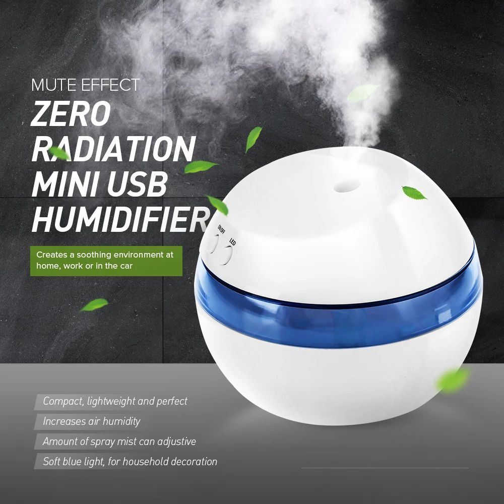 

Mini Ultrasonic Humidifier USB Car Air Humidifier for Home Office Car Aroma Cool Mist Humidifier Sound-off Portable Aromatherapy