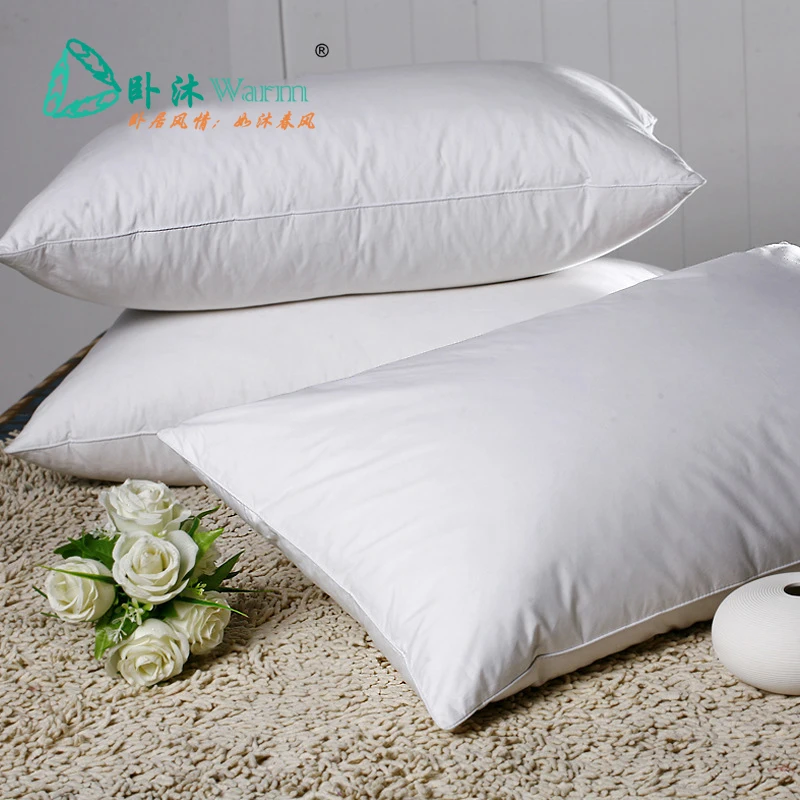 100 cotton down proof fabric 50*70 goose feather soft health pillow