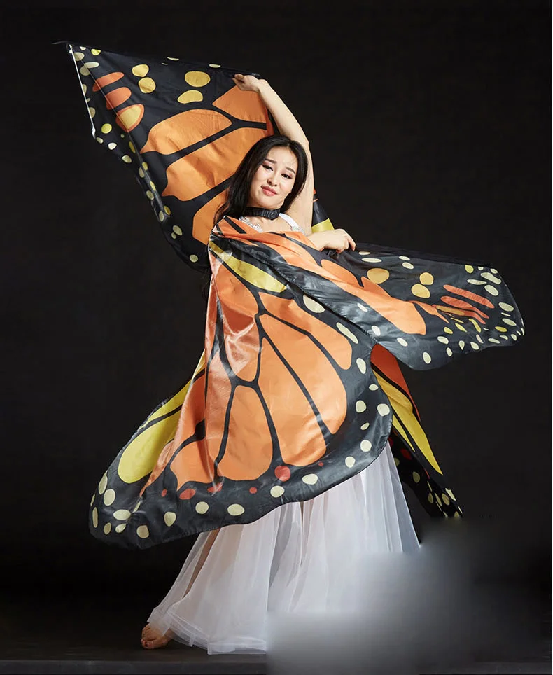 2017 Belly Dance Wings Dance Wing Hot New indian dance women bellydance Colorful Butterfly wings 300145cm (3)