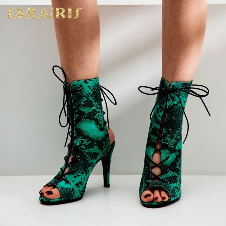 

SARAIRIS Big size 34-43 brand design women shoes gladiator sexy high heels peep toe sandals summer boots party shoes woman