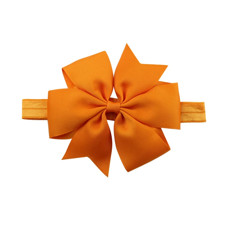 20 Colors Children Solid Ribbon Hair Bow Headbands Hair Accessories bandeau bebe fille kids Bowknot Hair bands Hair Ties (17)