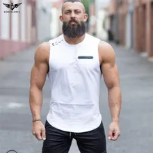 KORKSLORES Fashion Brand Men’s Tank Top Tees Shirts Sleeveless Soft Undershirts Fitness Stringers Men T-shirts Solid Muscle