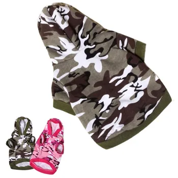

New Qualified New Dog Clothing Pet Sweatshirt Camo Camouflage Coats Hoodies Costume Levert Dropship dig6224
