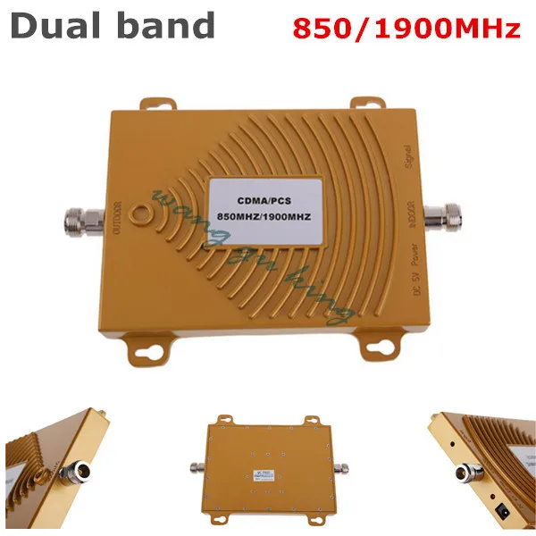 

1PC Dual band 3G CDMA GSM PCS 850/1900MHz Mobile Phone Cell Phone Signal Amplifier Booster Repeater 60db up to 500sq
