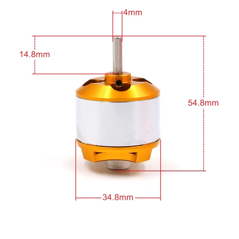 Бесщеточный двигатель FATJAY 2814 RC с внешним ротором A2814 1000KV 1400KV 2kg упорная батарея 3S 4S