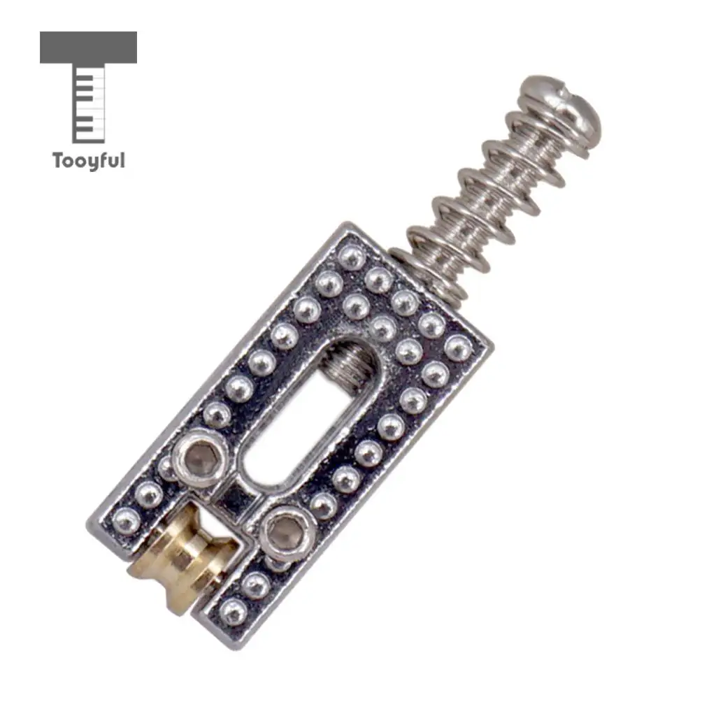 Tooyful 6 Pieces Zinc Alloy Guitar Roller String Bridge Saddles for Electric Guitar Replacement Parts