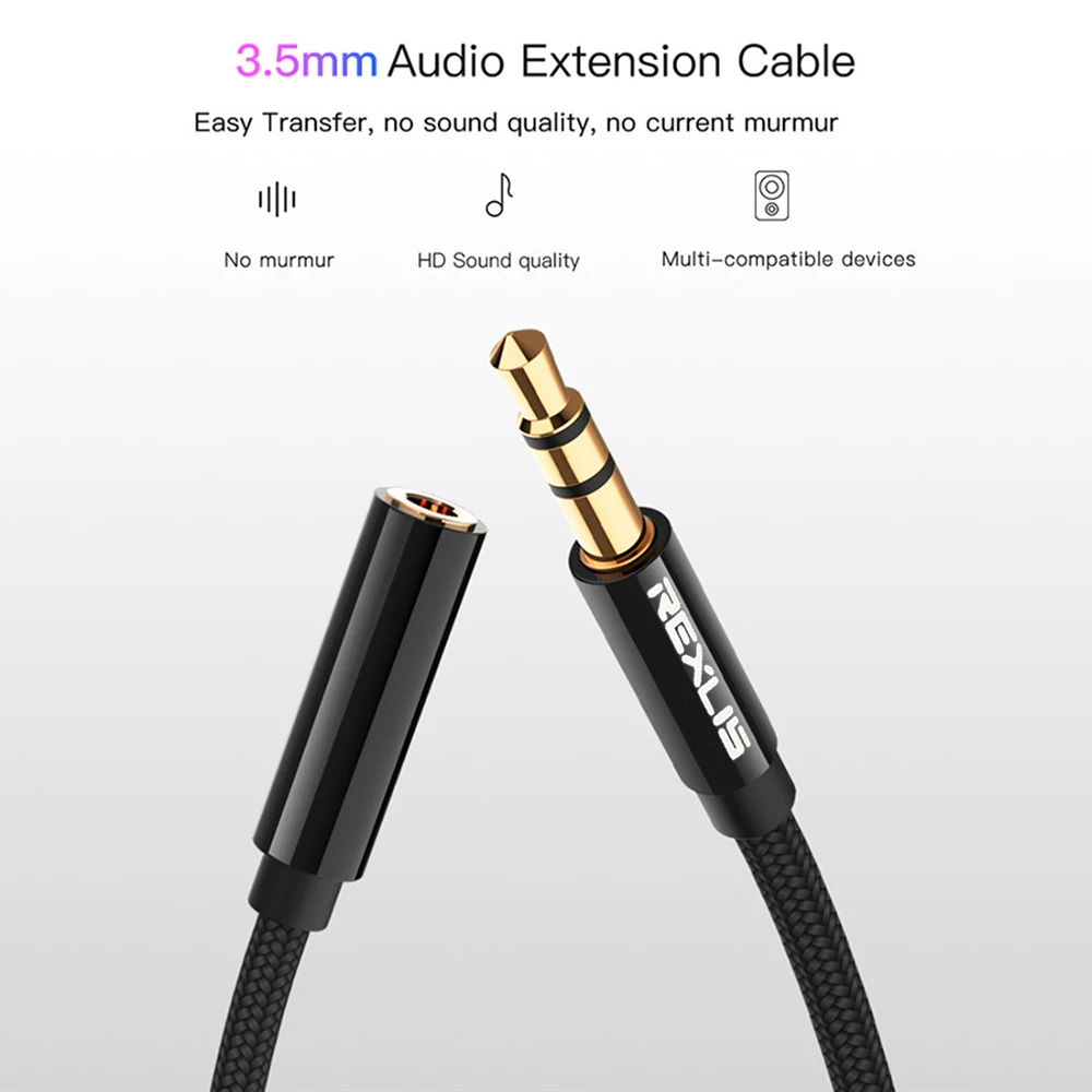 

3.5 mm Audio Extension Cable Male to Female Stereo Earphone Aux Cord Extender For PC Laptop Phone Car Speaker