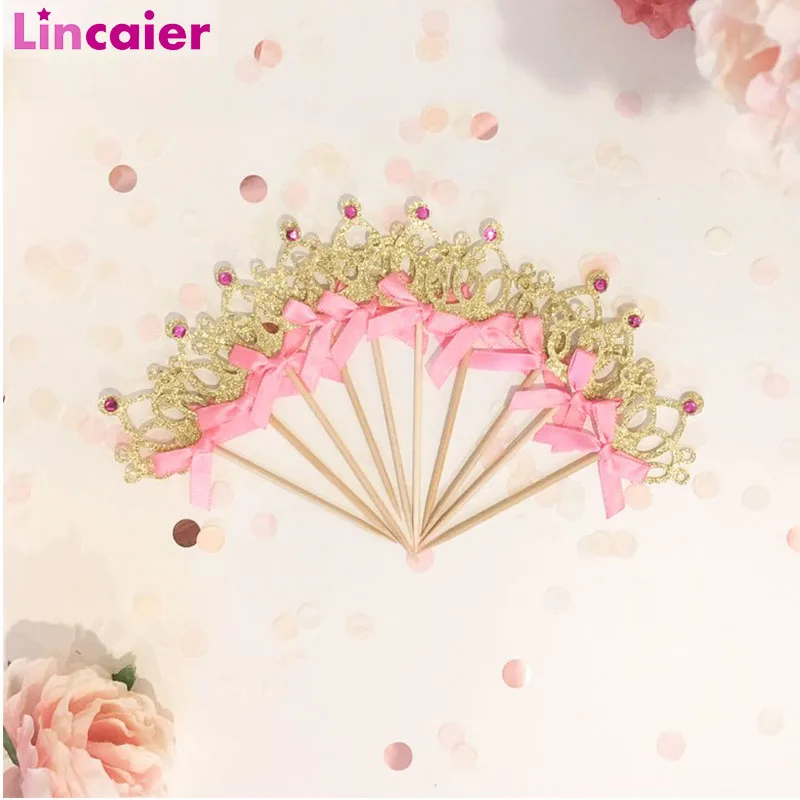 10pcs Gold Crown Cupcake Toppers Wedding Table Decoration Kids Birthday Bachelorette Party Baby Shower Supplies 10pcs Gold Crown Cupcake Toppers Wedding Table Decoration Kids Birthday Bachelorette Party Baby Shower Supplies