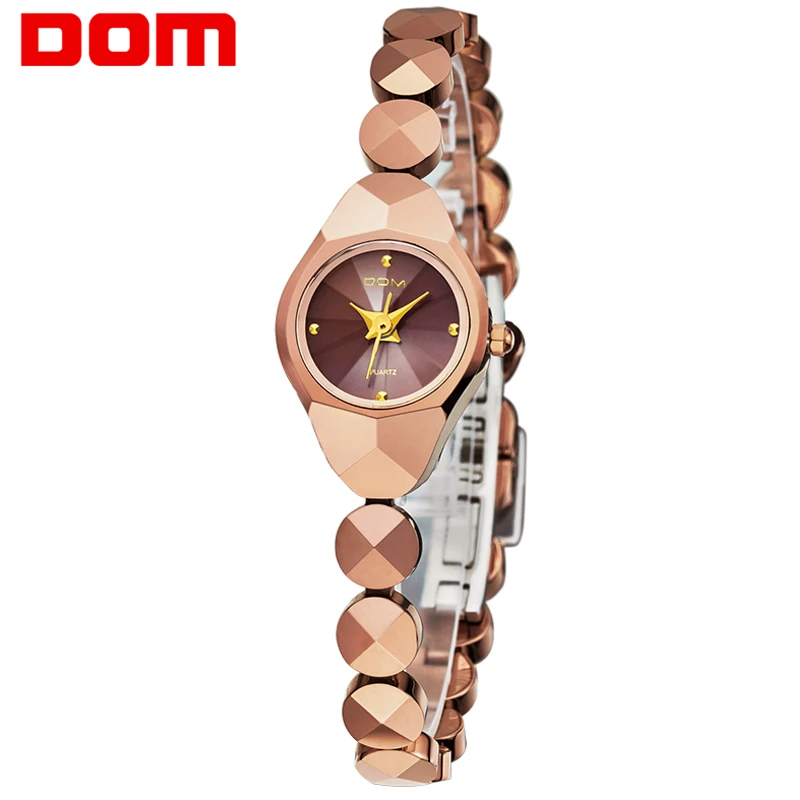 

Women Watches DOM Tungsten steel quartz gold wristwatch Fashion Casual luxury brand waterproof style reloj female W-735CK-5M