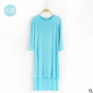 sky blue Women cropped sleeve yoga shirt dance practice blouse modal long fitness top sports wear for women gym tops women shirts - Цвет: sky blue