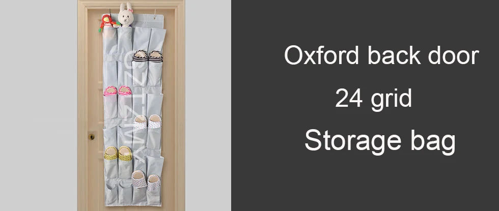 Spot 24 grid Oxford cloth door storage bag Hanging bag Multi-layer storage bag home daily necessities Saving Space Organizer (7)