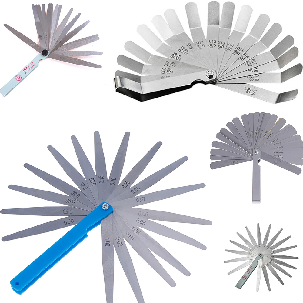 

High Quality 1 Set Metric Feeler Gauge 17/20/32 Blades 0.02-1.00mm For Measurements Tools
