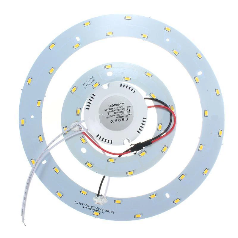 2019 Newest 5730 SMD 8-33W LED Panel Annular Ceiling Light Fixtures Lamp White/Warm White