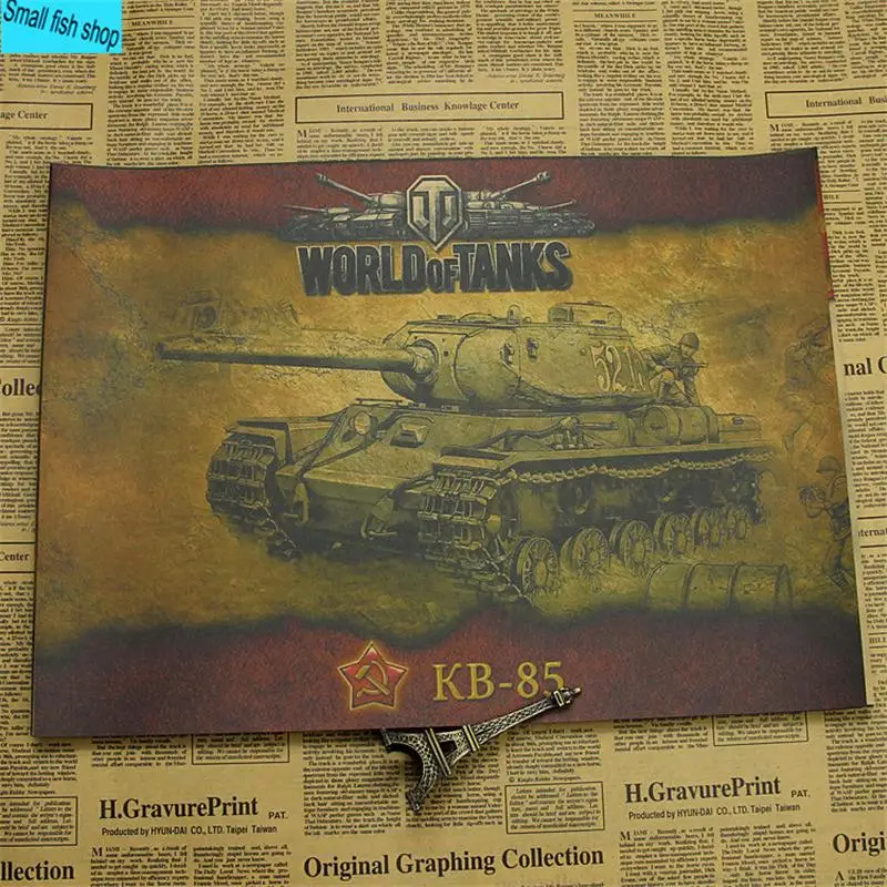 Мир танков WOT B собрать танк войны игры домашнего интерьера украшения Крафт игры плакат рисунок core наклейки на стену