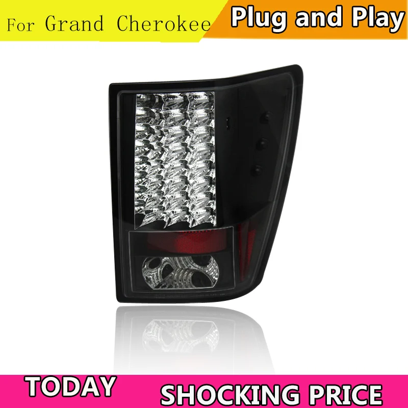 Автомобильный Стайлинг для jeep Grand Cherokee хвост светильник сборки 05-10 для Grand Cherokee задний Автомобильный свет, светодиодные задние фонари светильник с 2 шт