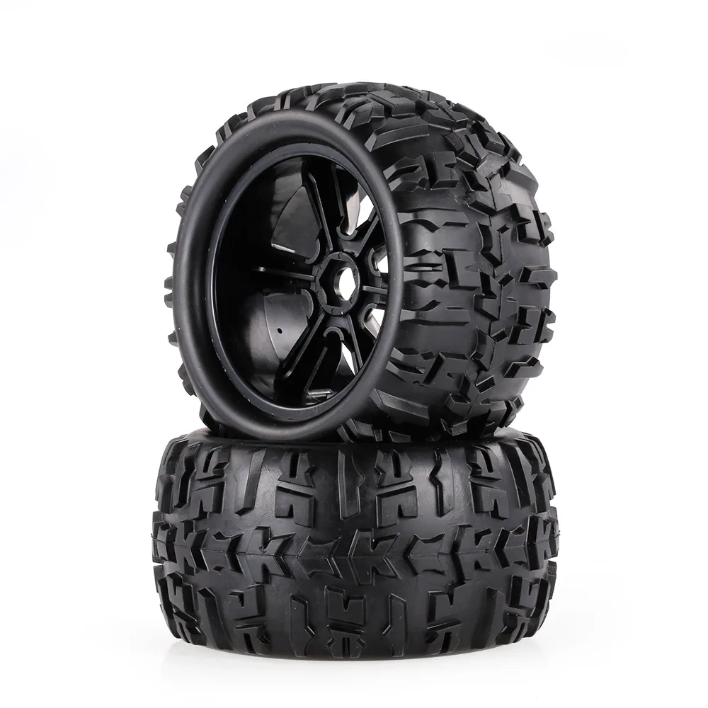2pcs 3.6 Inch 150mm Rubber RC Tires 18 RC Car Wheel Rim & Tire Wheel for 18 Traxxas HSP HPI E-MAXX Savage Flux ZD Racing Car (12)