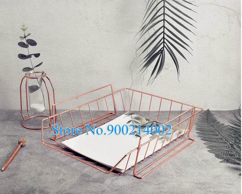

Creative Multifunctional Office Desktop Data Shelf Metal Document File Frame File Holder Office Magazine Rack Home Decoration