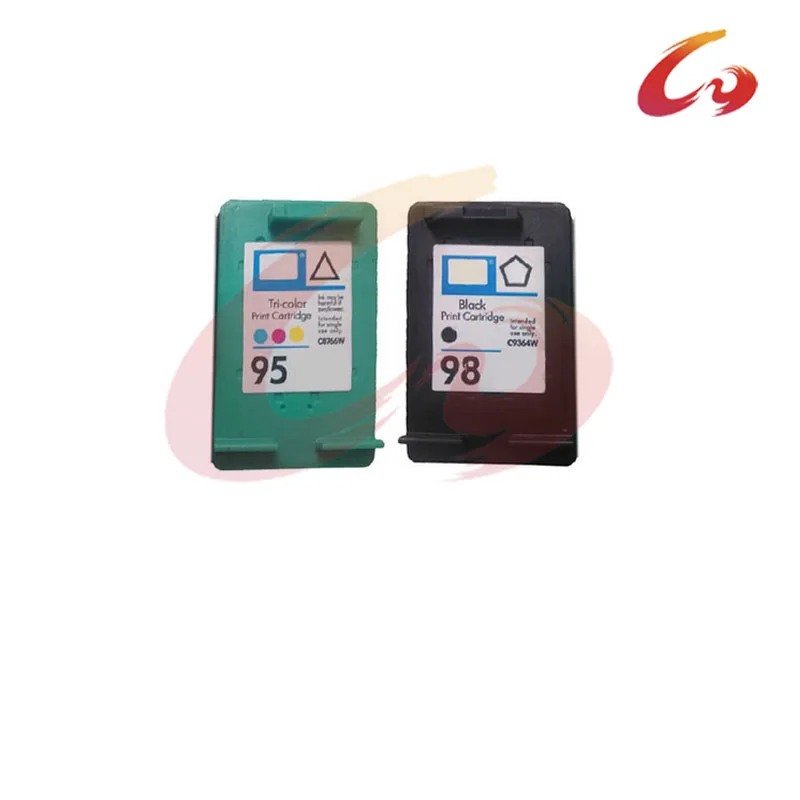2pcs ink cartridge for HP98 Black + hp95 Tri Color Ink Cartridge For HP Officejet 100 150 400