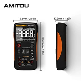 Оранжевый T109 True-RMS цифровой мультиметр автоматическая кнопка 9999 отсчетов с аналоговым графом AC/DC Амперметр напряжения тока Ом транзисторный тестер - Цвет: Оранжевый