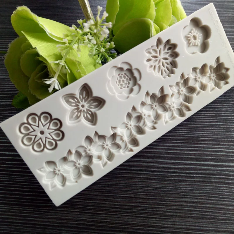 Различные формы цветка fondant(сахарная) торт форма шоколадовая форма декоративная глина