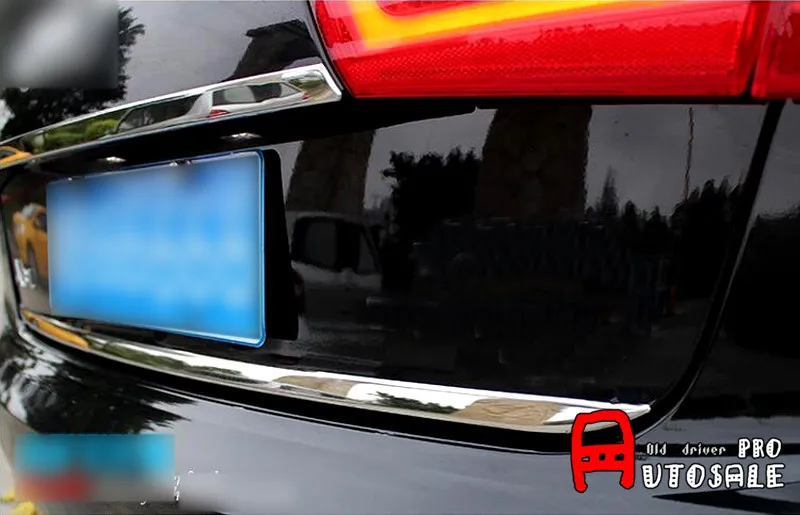 Нержавеющая хромированная накладка на заднюю крышку багажника, отделка внешнего вида, автомобильные аксессуары, 2 шт. для Audi A6 C7 2012 2013