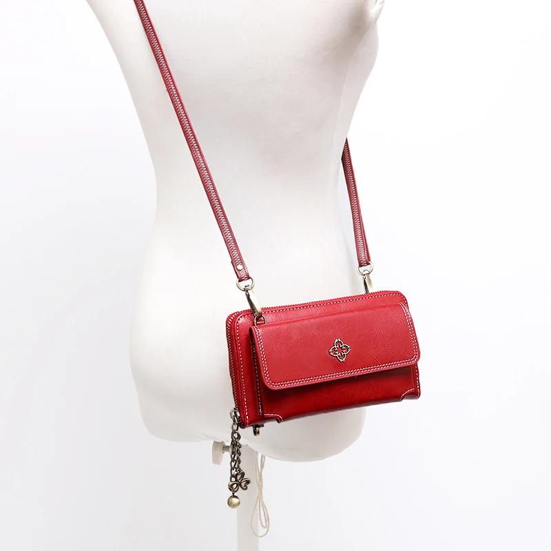 AOEO женская сумка для телефона с двойным карманом, мини сумка на плечо, сумки для девочек, кошельки, женские многофункциональные сумки через плечо, женские сумки-мессенджеры