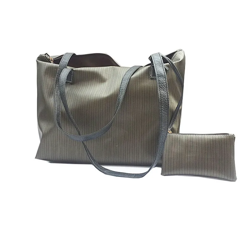

Top-Handle Bag Shopping Women  Big Casual Tote Striped Soft England Style Versatile Mother Package Popular Brand Original Design