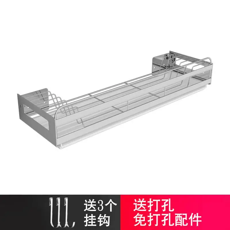 Сушилка для посуды, дренажная стойка, настенная, без перфорации, подвесная сушилка для посуды из нержавеющей стали, кухонная стойка для хранения тарелок - Цвет: style 2