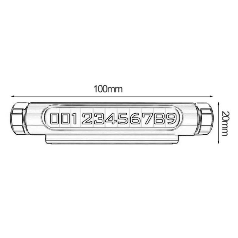 Автомобильная светящаяся номерная табличка для парковки, стикер, скрытый номер телефона, 3D мобильный Авто поворотные пластины, аксессуары для интерьера, CZ