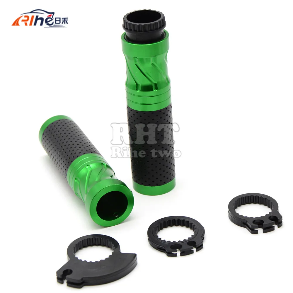 Red Motorcycle Grips Red CNC Aluminum Handlebar Grips - 7/8\, image size:1000x1000