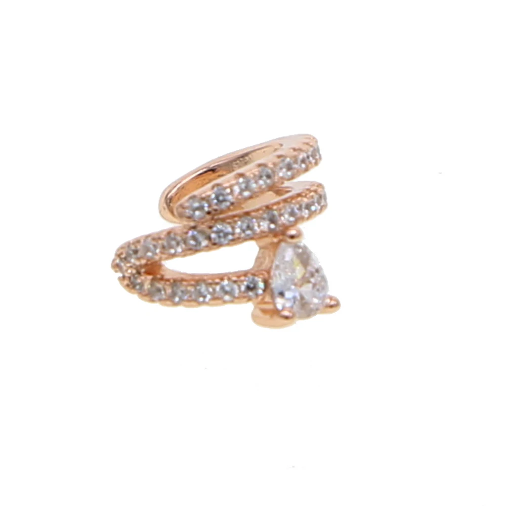 

Hot Selling Korean Style Twisted plated Cubic Zirconia No Pierced Ear Cuff Helix Ear clip Cartilage Earring For Women Girls Gift