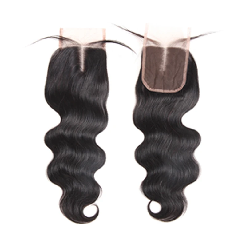 Ali queen бразильские натуральные неокрашенные волосы объемная волна 3 пучка с 4x4 швейцарская шнуровка средняя три части натурального цвета