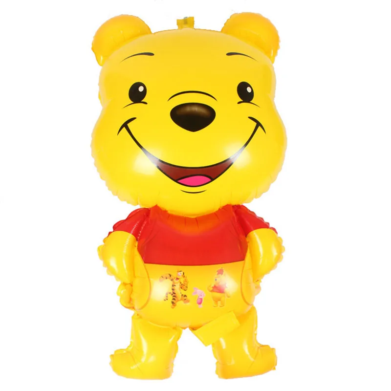 Cartoon Winnie Bear Foil Balloons Happy birthday decorations the poohs air balls wedding decoration Children classic toys 80*48