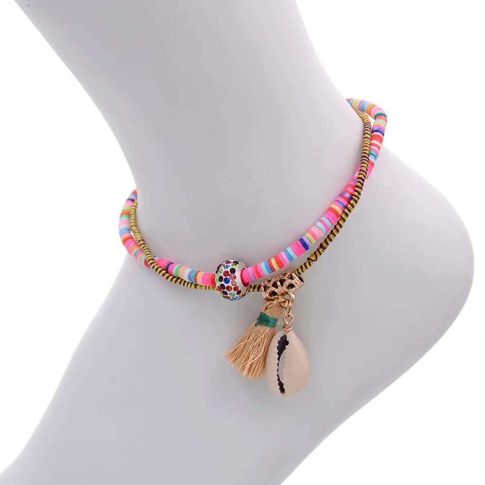 WELLMORE new handmade shell Anklet bohemia Anklets for women Holiday beach beads Anklet Foot summer Party Jewelry Gift - Image 2