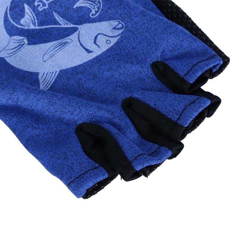 1 пара Противоскользящих наполовину пальцев перчатки для рыбалки дышащие спортивные варежки из дышащей сетчатой ткани перчатки для велоспорта